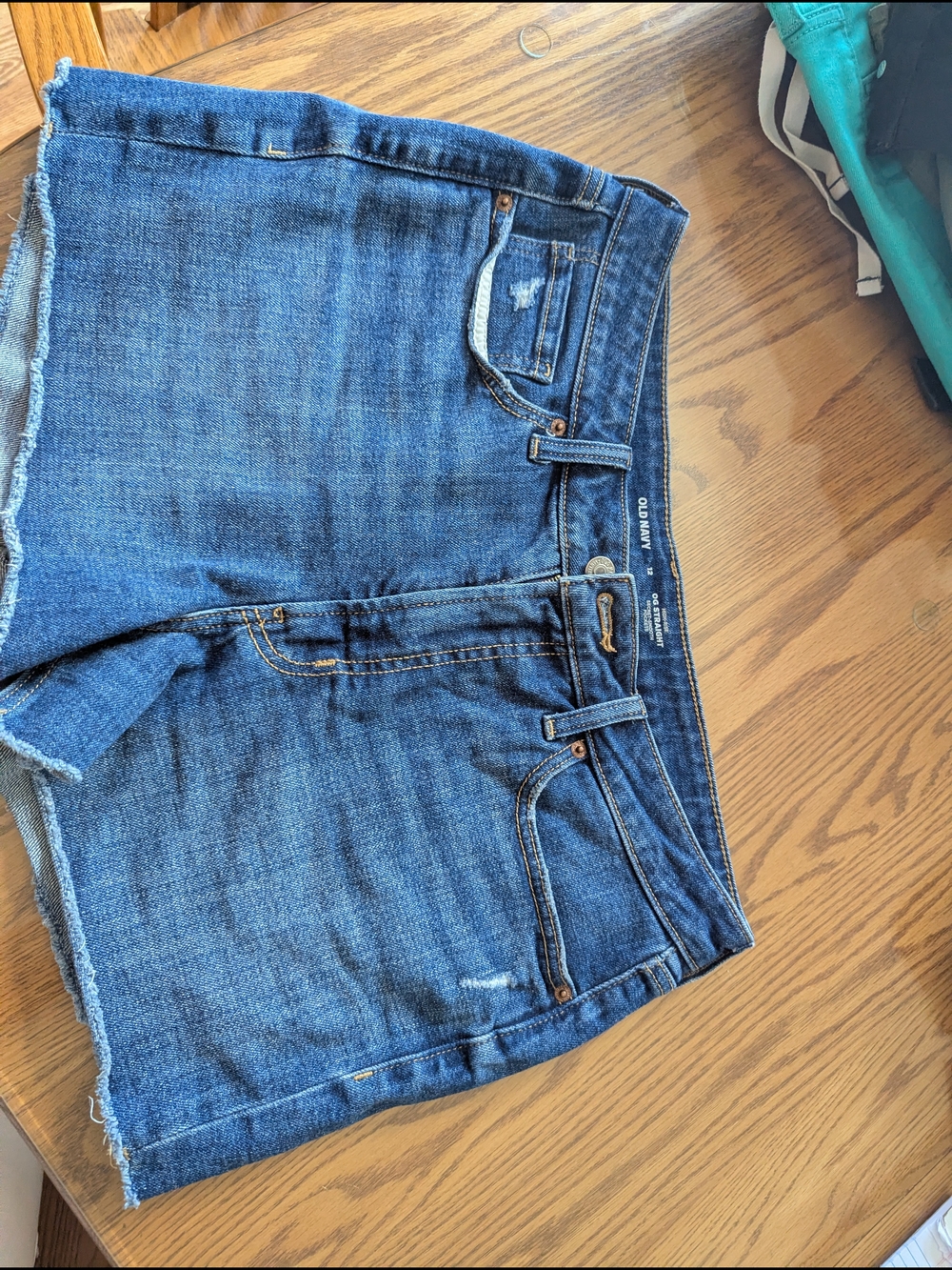Old Navy Women's Dark Blue Denim Boyfriend Shorts